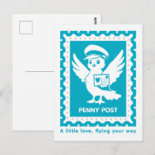 A Little Love Flying Your Way Penny Post Postkarte (Vorne/Hinten)