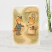 A Little Love Letter – Fox Mail Valentine Karte (Vorderseite)