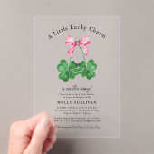 A Little Lucky Charm Shamrock Coquette Bow Acryleinladungen (Insitu (Handheld))