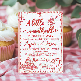 A Little Meatball Italian Baby Shower Invitation Einladung