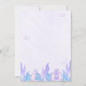 a Little Mermaid is on her way Girl Baby Shower Einladung (Rückseite)