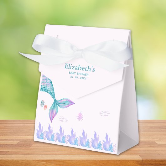 a Little Mermaid is on her way Girl Baby Shower Geschenkschachtel