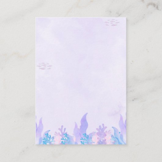 a Little Mermaid is on her way, Girl Begleitkarte (Rückseite)