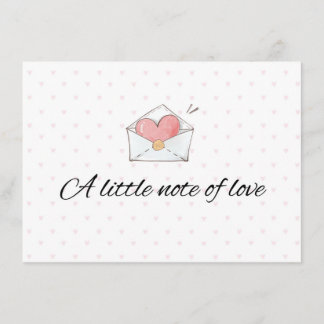 A Little Note of Love Envelope Card Begleitkarte