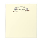 A Little Note Songbird Notepad Notizblock (Vorderseite)