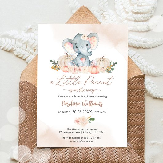 A Little Peanut Baby Shower Invitation Einladung