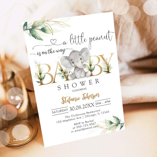 A Little Peanut Baby Shower Invitation Einladung