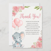 A Little Peanut is on the Way, Baby Shower Girl Dankeskarte (Vorderseite)