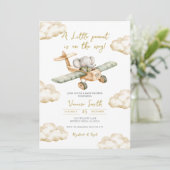 A Little Peanut is on the Way Elephant Baby Shower Einladung (Stehend Vorderseite)