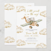 A Little Peanut is on the Way Elephant Baby Shower Einladung (Vorne/Hinten)
