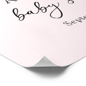 A Little Pearl Pink Bow Baby Shower Welcome Poster (Ecke)