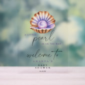 A little pearl - Welcome baby shower party Acrylschild (Neutral)