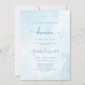 A Little Piece of Heaven Baby Shower Boy Einladung (Vorderseite)
