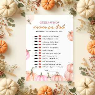 A Little Pumpkin Baby Shower   Guess Who Spiel Einladung