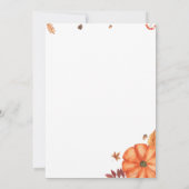 A Little Pumpkin Baby Shower Invitations Einladung (Rückseite)