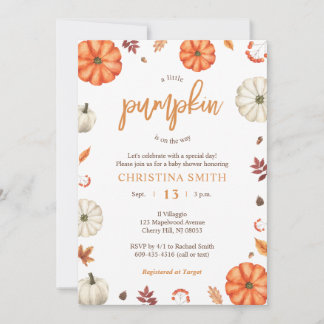 A Little Pumpkin Baby Shower Invitations Einladung