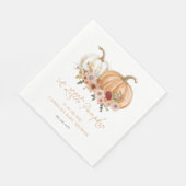 A Little Pumpkin Boho Floral Baby Shower Serviette (Ecke)