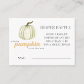 A Little Pumpkin Diaper Raffle Ticket Begleitkarte (Vorderseite)