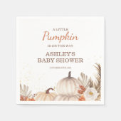 A Little Pumpkin, Fall Baby Shower Boho Serviette (Vorderseite)