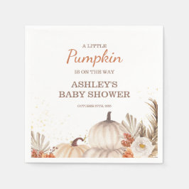 A Little Pumpkin, Fall Baby Shower Boho Serviette