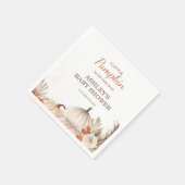 A Little Pumpkin, Fall Baby Shower Boho Serviette (Ecke)