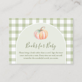 A Little Pumpkin Fall Baby Shower Books For Baby Begleitkarte