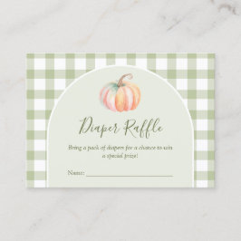 A Little Pumpkin Fall Baby Shower Diaper Raffle Begleitkarte
