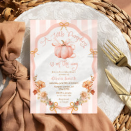 A Little Pumpkin Fall Floral Baby Shower Einladung