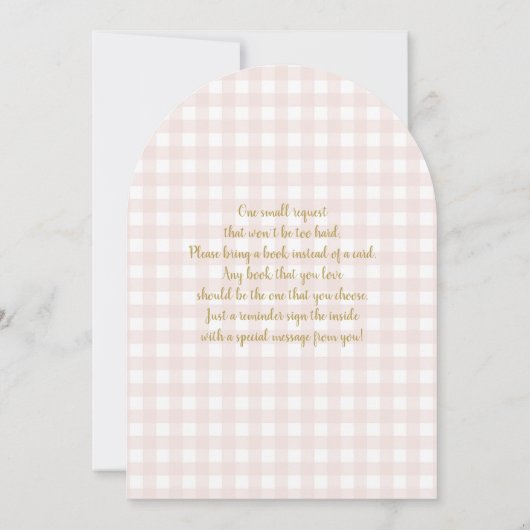 A little pumpkin gingham fall baby shower girl einladung (Rückseite)