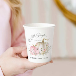 A Little Pumpkin Girl Baby Shower Pappbecher