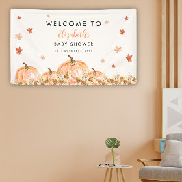 A Little Pumpkin is on her Way, Baby Shower Banner