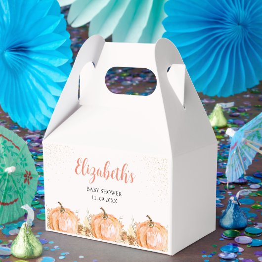 a Little Pumpkin is on her Way, Baby Shower Geschenkschachtel (Party)