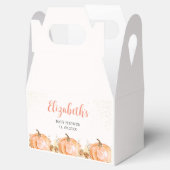 a Little Pumpkin is on her Way, Baby Shower Geschenkschachtel (Geöffnet)