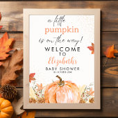 A Little Pumpkin is on her Way, Baby Shower Poster