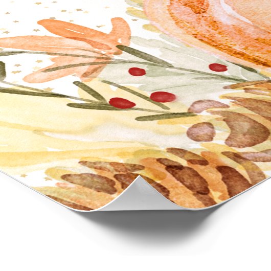 A Little Pumpkin is on her Way, Baby Shower Poster (Ecke)