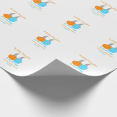 A little pumpkin is on it's way baby shower orange geschenkpapier (Ecke)