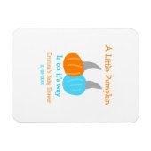A little pumpkin is on it's way baby shower orange magnet (Horizontal)