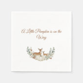 A Little Pumpkin is on the Way" Baby Bib Serviette (Vorderseite)