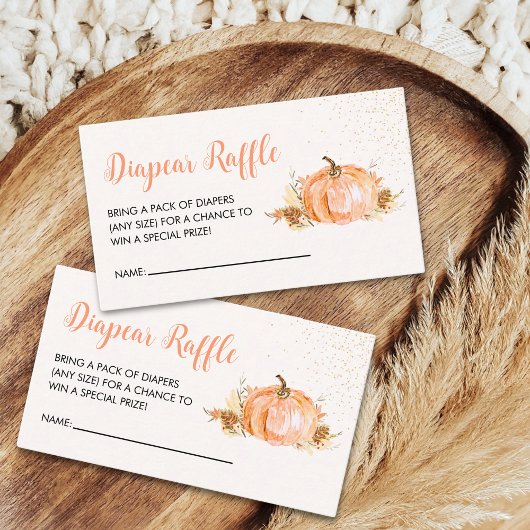 a Little Pumpkin is on the Way, Baby Shower Begleitkarte