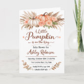 A Little Pumpkin Is on the Way Baby Shower Card  Karte (Vorderseite)