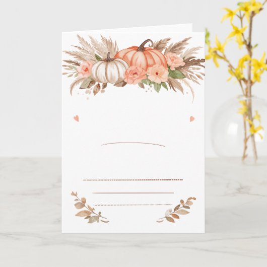 A Little Pumpkin Is on the Way Baby Shower Card  Karte (Gelbe Blume)