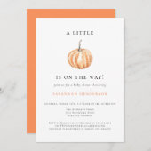 A Little Pumpkin Is On The Way Baby Shower Einladung (Vorne/Hinten)