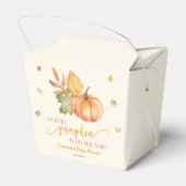 A Little Pumpkin Is On The Way! Baby Shower Geschenkschachtel (Rückseite)