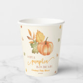 A Little Pumpkin Is On The Way! Baby Shower Pappbecher (Vorderseite)
