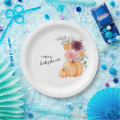 A little pumpkin is on the way baby shower pappteller (Party)