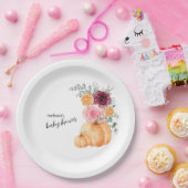 A little pumpkin is on the way baby shower pappteller (Party)