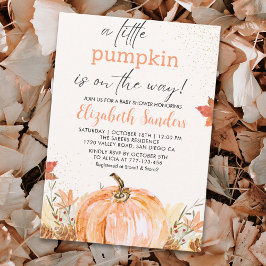 A Little Pumpkin Is on The Way, Fall Baby Shower Einladung