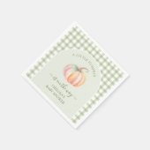 A Little Pumpkin is On The Way Fall Baby Shower Serviette (Ecke)