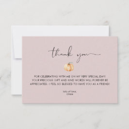 A Little Pumpkin Is On The Way Fall Baby Thank You Dankeskarte