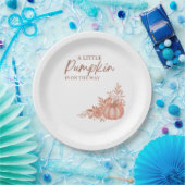 A Little Pumpkin Is On the Way Paper Plate Pappteller (Party)